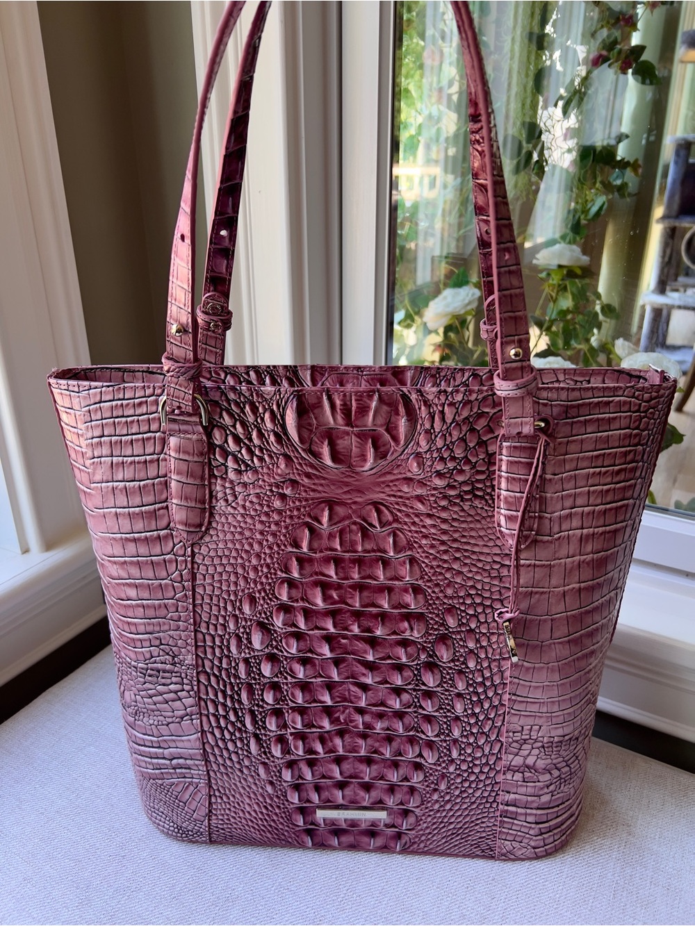 NWT Brahmin Leather Abigail Tote Bag, BCA Dusty Pink